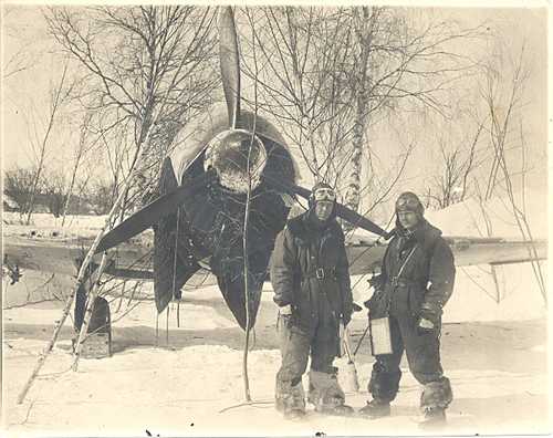 Pilots at the SU-2 bomber