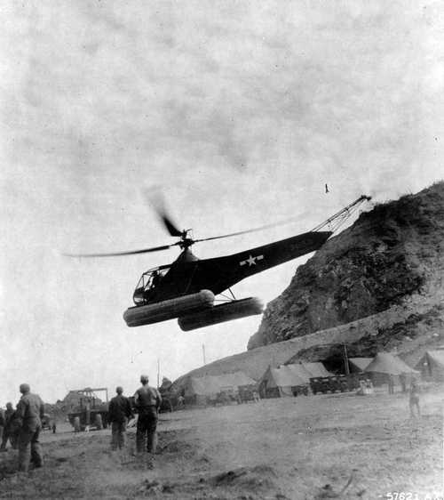Helicopter on Iwo Jima
