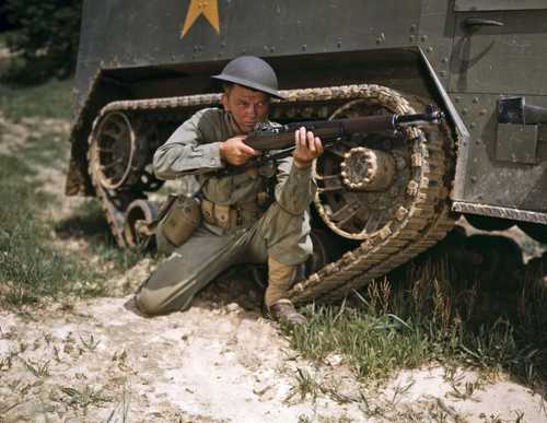 Young Soldier with Rifle