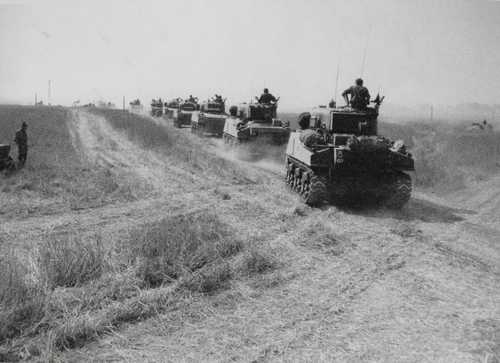 Polish 1st Armoured Division in Normandy in 1944.