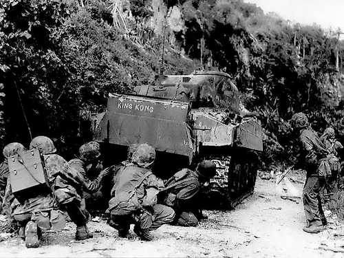 Marines take cover