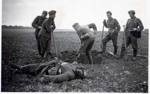 Burying their comrade
