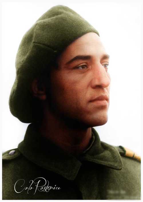 Mountain Hunter. Colored Photo