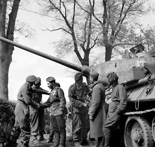 Link-up of British and Soviet forces