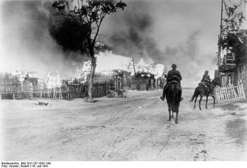 Burning Russian Village
