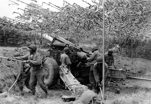 Negro Artillery in Action