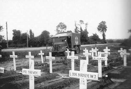 A temporary Canadian graveyard in Holland