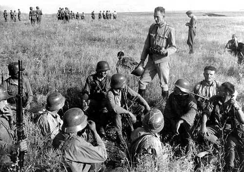 Discussion after a skirmish