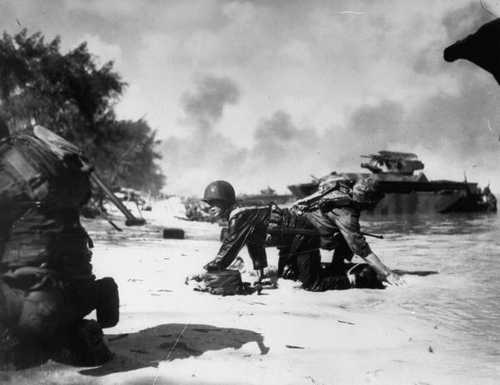 Under enemy fire