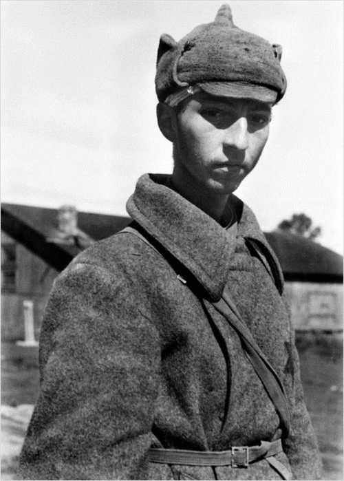 Young Soviet P.O.W. after battle: Belarus June 41