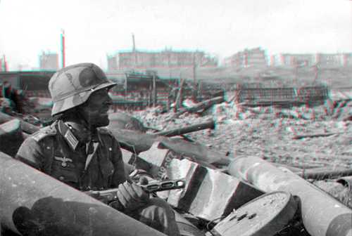 Germans in Stalingrad 3D Anglyph (Red/Cyan)