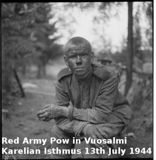 Wounded Red Army POW in Vuosalmi (1944)