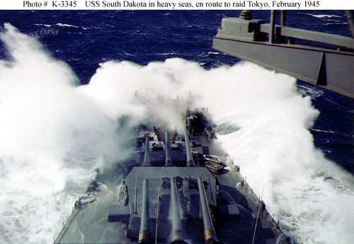 USS South Dakota en route to raid Tokyo