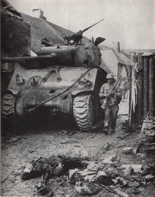 Sherman with dead