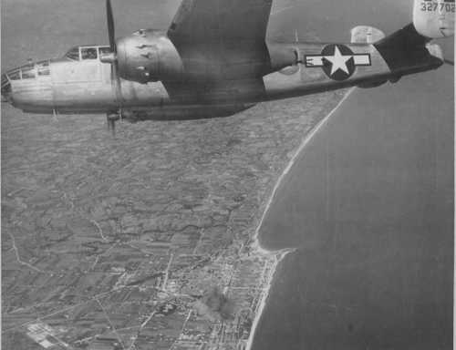 In action over the Adriatic