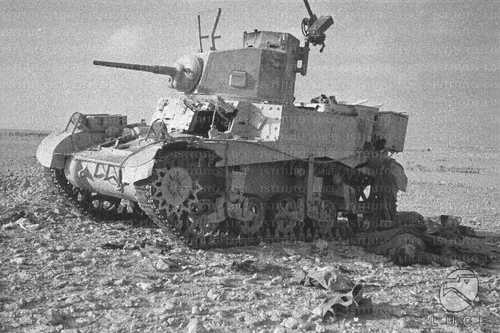 British light tank destroyed