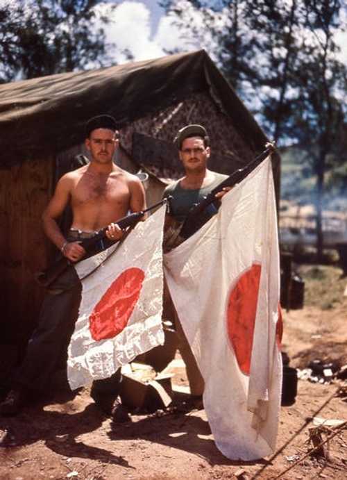 Captured Japanese flags
