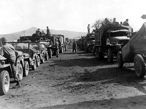 Third Division troops and equipment
