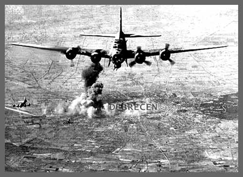 B-17 Bomber Attack, Debrecen, Hungary, 1944