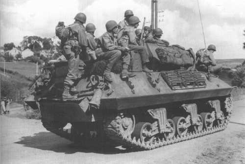 Infantry hitch a ride