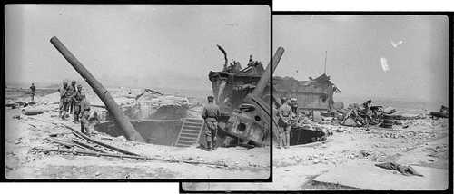 Destroyed gun turret №2 of fort Maxim Gorky II