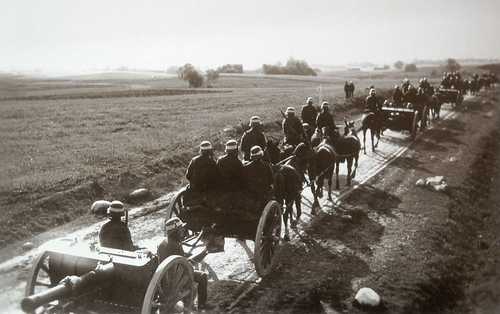 Lithuanian artilery on the move