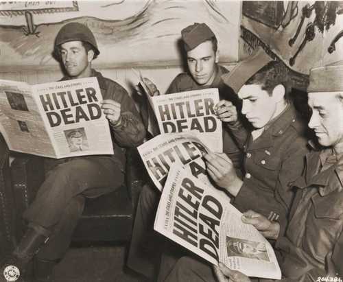 News at the end of the war