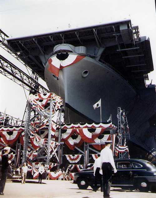 The Christening of the U.S.S. Wasp