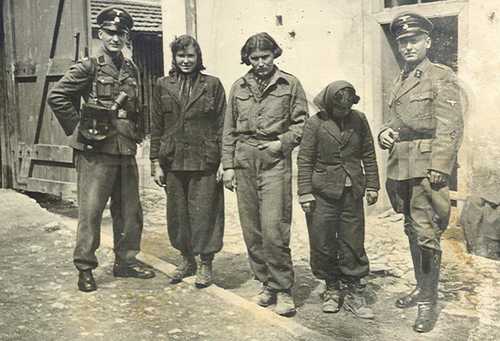 SD man with female "Partisans"