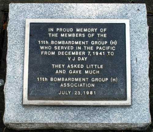 11 TH BOMB GROUP HEAVY MEMORIAL STONE