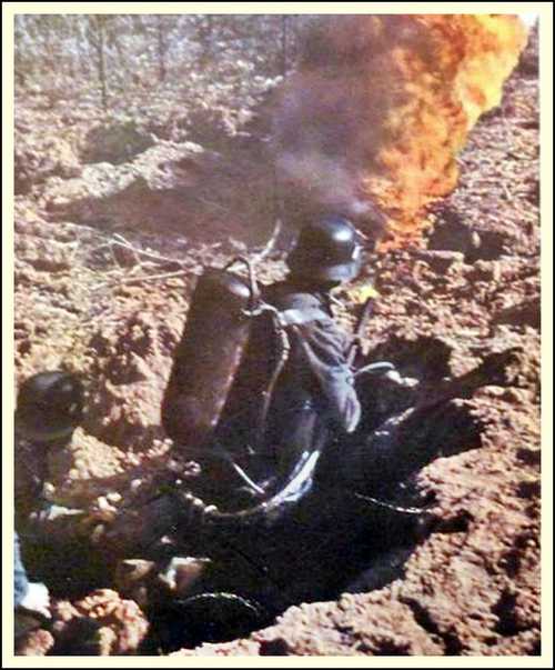 Hungarian Flamethrower in Action