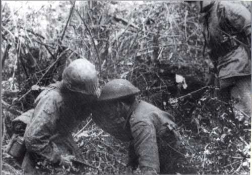 Captured British infantryman