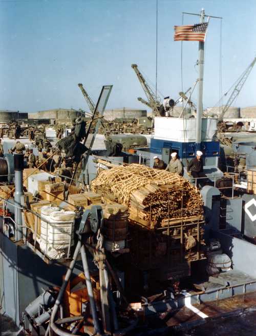 Loading Supplies for Normandy