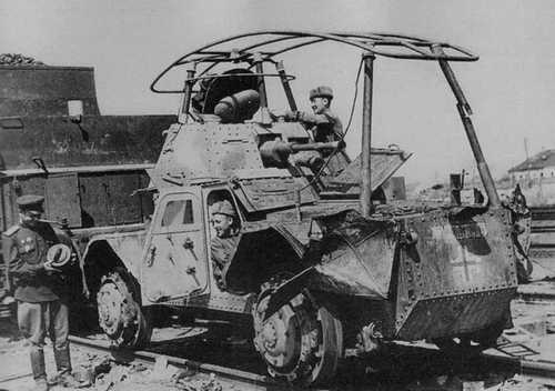 beute Panhard 204F on railways.