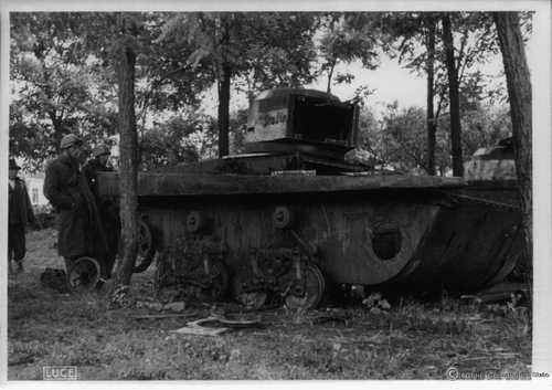 Destroyed soviet tank
