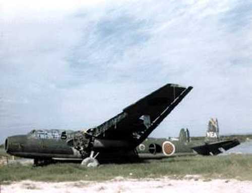 Strafed &quot;Nell&quot; Bomber