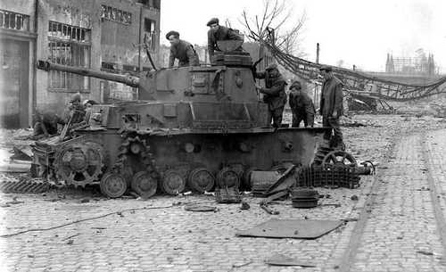 Knocked-out Panzer