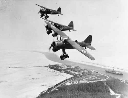 In flight over the Suez Canal