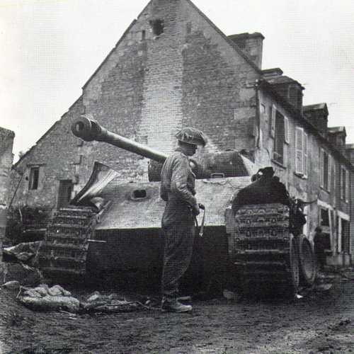 Knocked out German Panther Tank