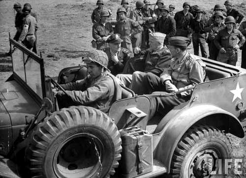 Inspection of airfield in Normandy