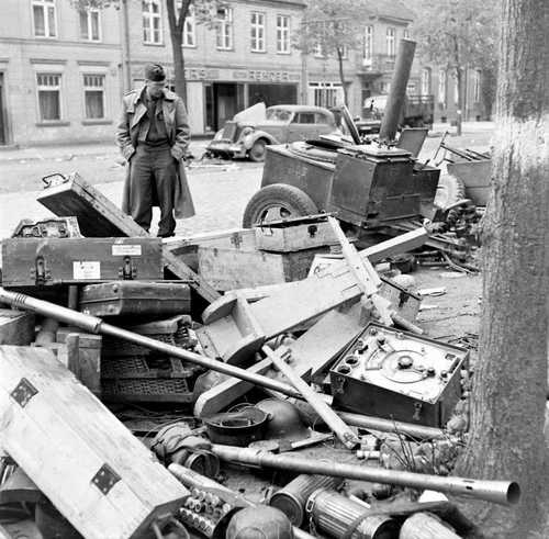 Littered street