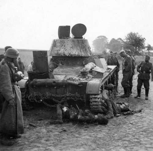 Burned out Russian tank