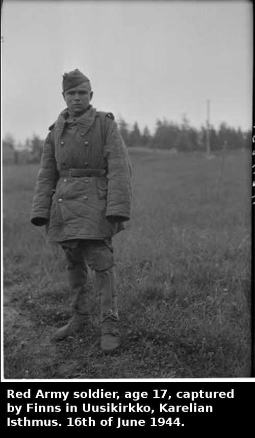17 y old Red Army soldier captured in 1944