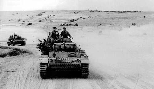 German tanks on the move
