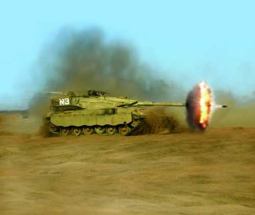Merkava firing.