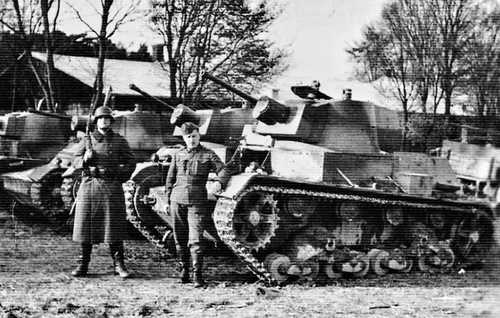 Captured  7TP light tanks