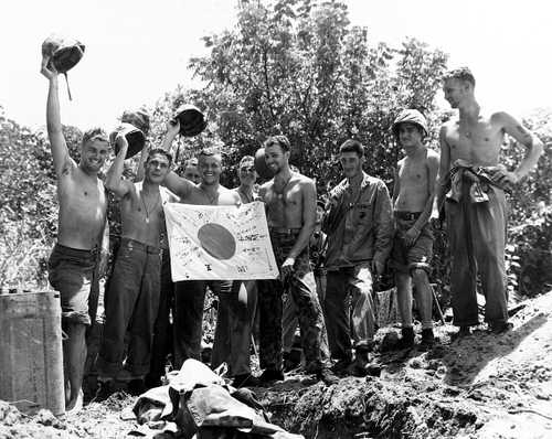 Captured battle flag