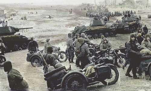 Soviet column.