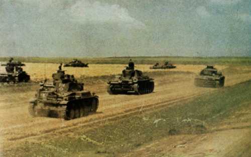 German Panzers advancing 