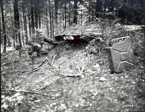 Camouflaged fox-hole